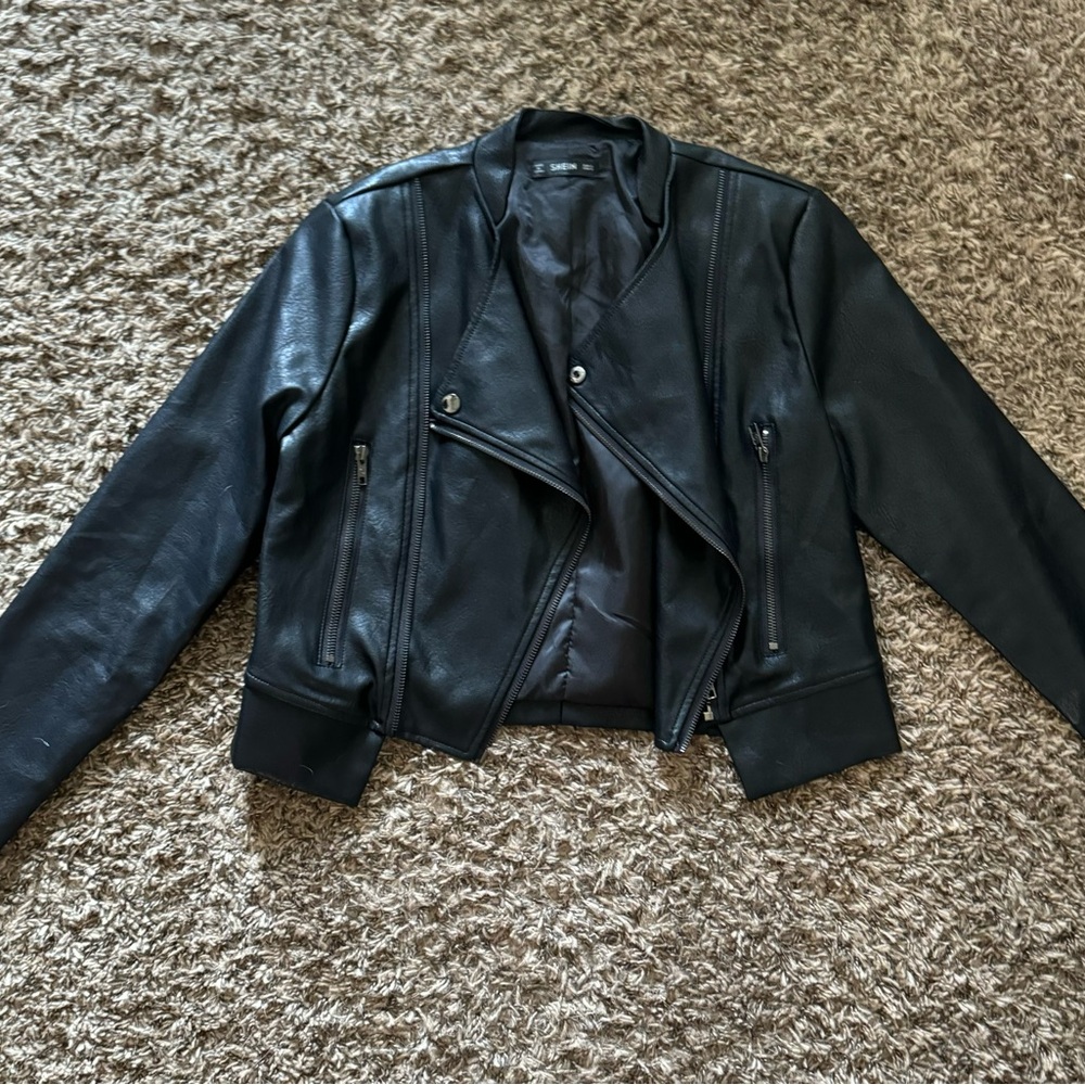 Size S Shein Leather Motorcycle Jacket